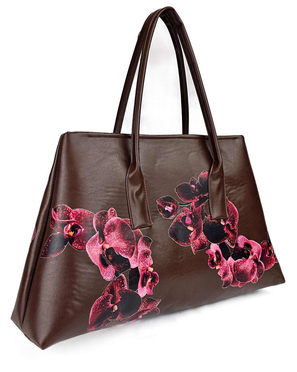 Sally XL Cuerina Café Flores