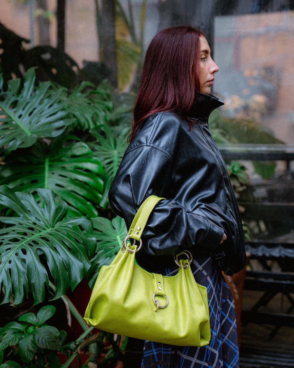 Kira Mediana Cuerina Verde Pistacho
