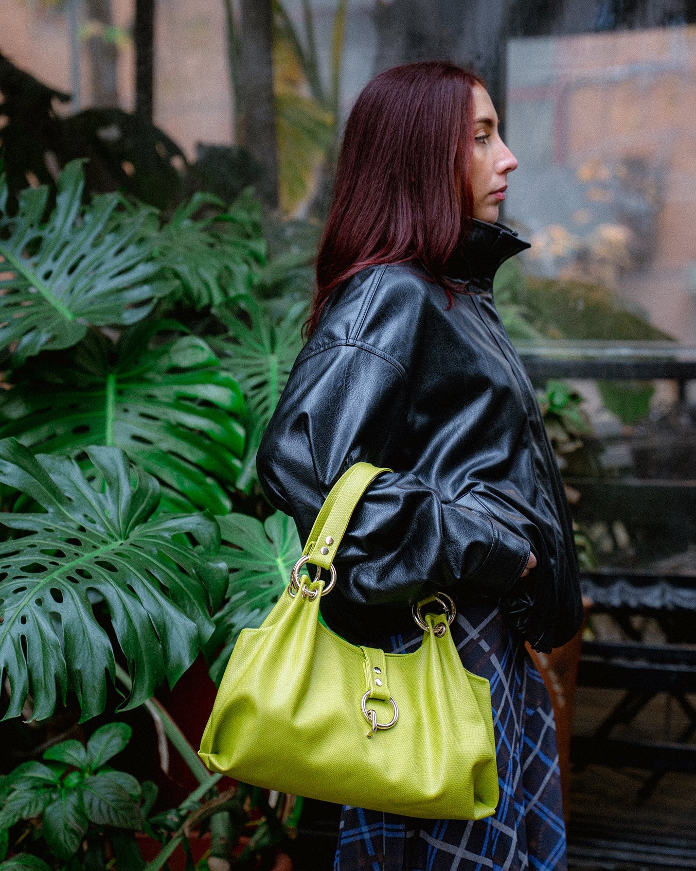 Kira Mediana Cuerina Verde Pistacho