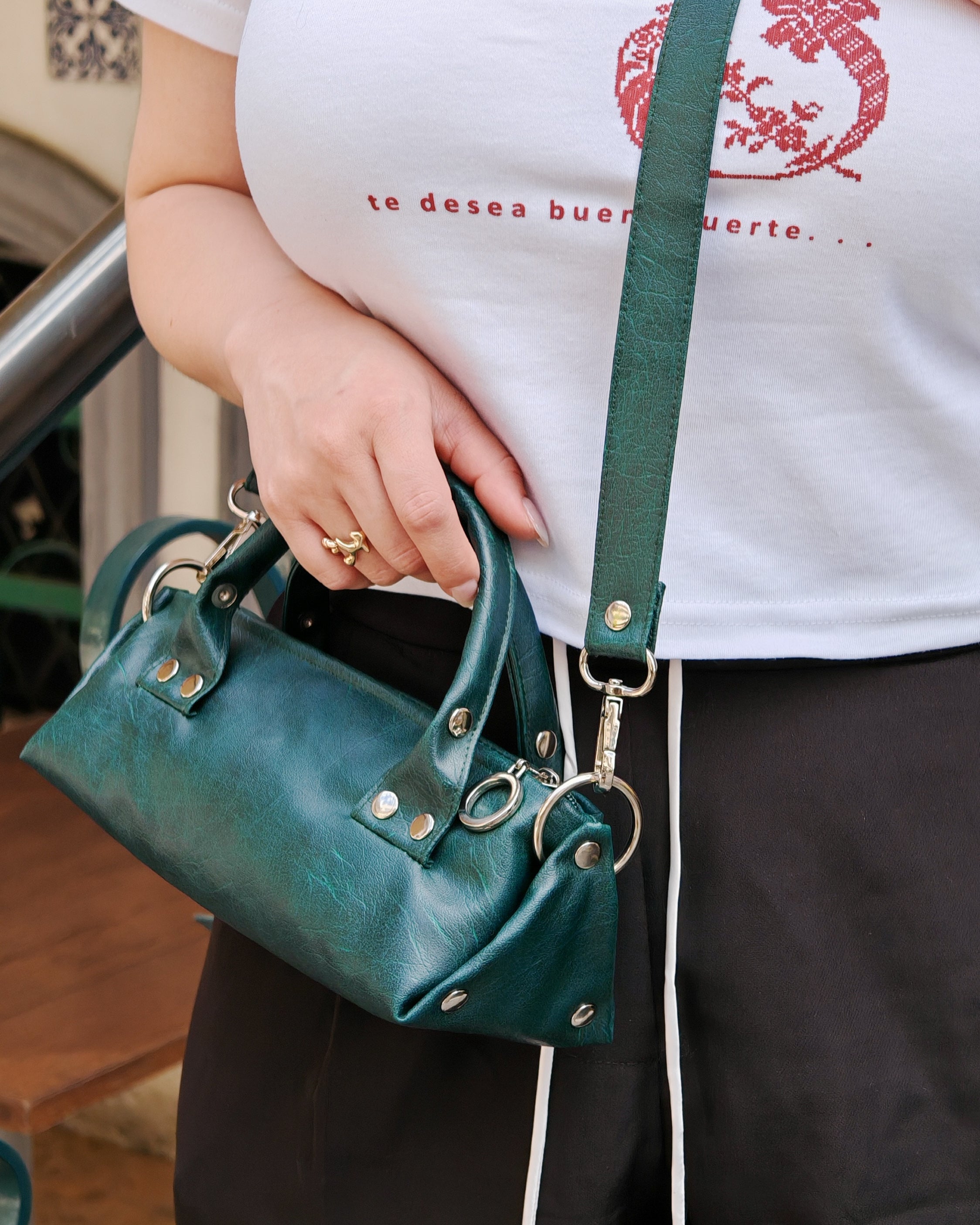 Runa Mini Cuerina Verde