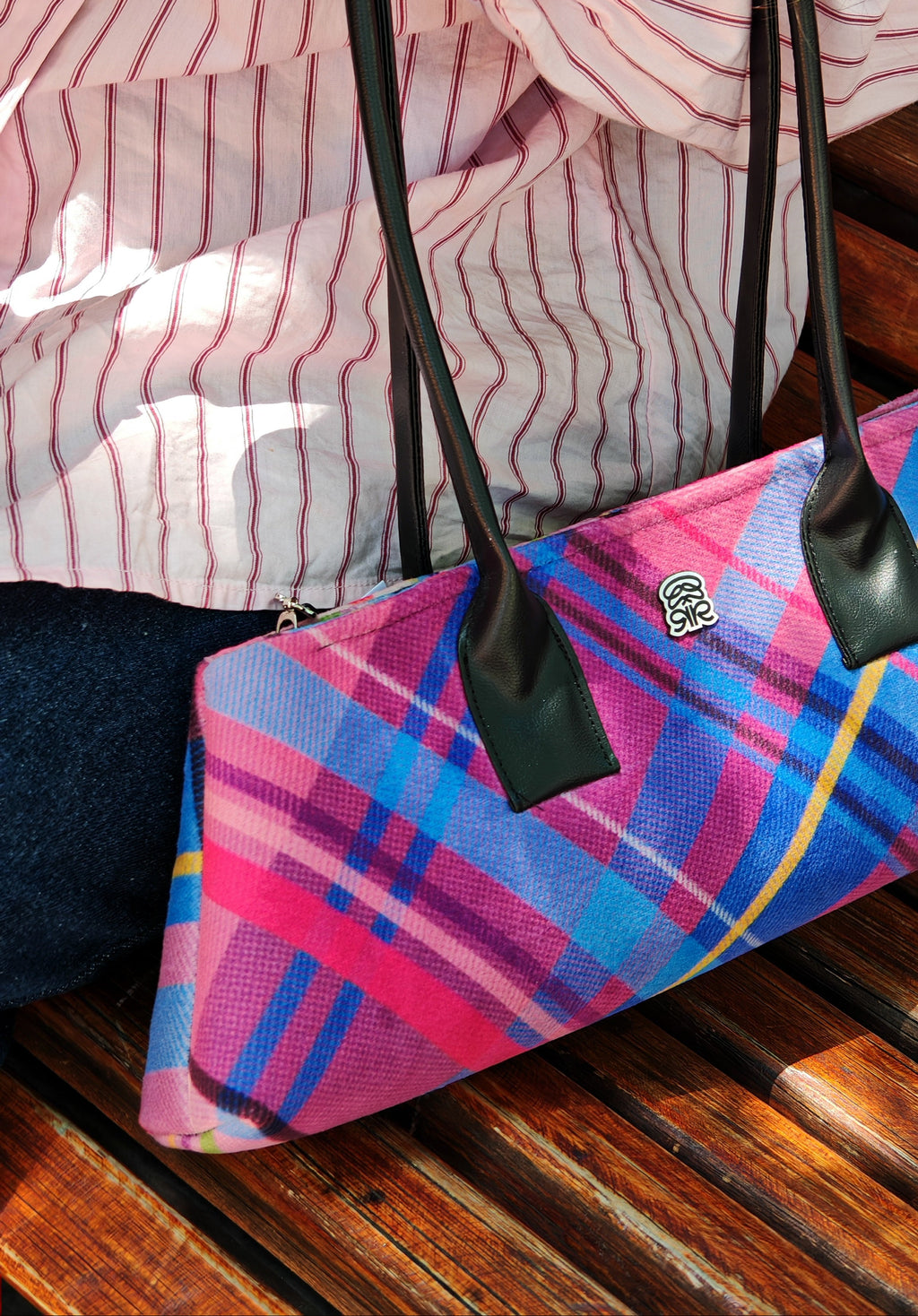 Sally M Felpa Tartán Morado