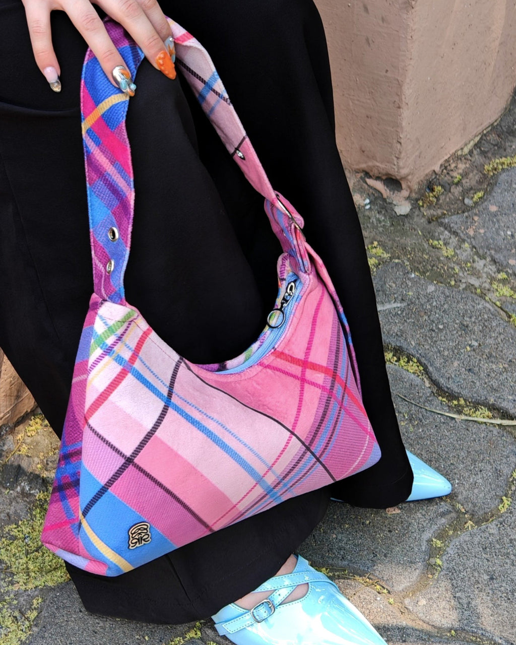 Nala Felpa Tartán Morado