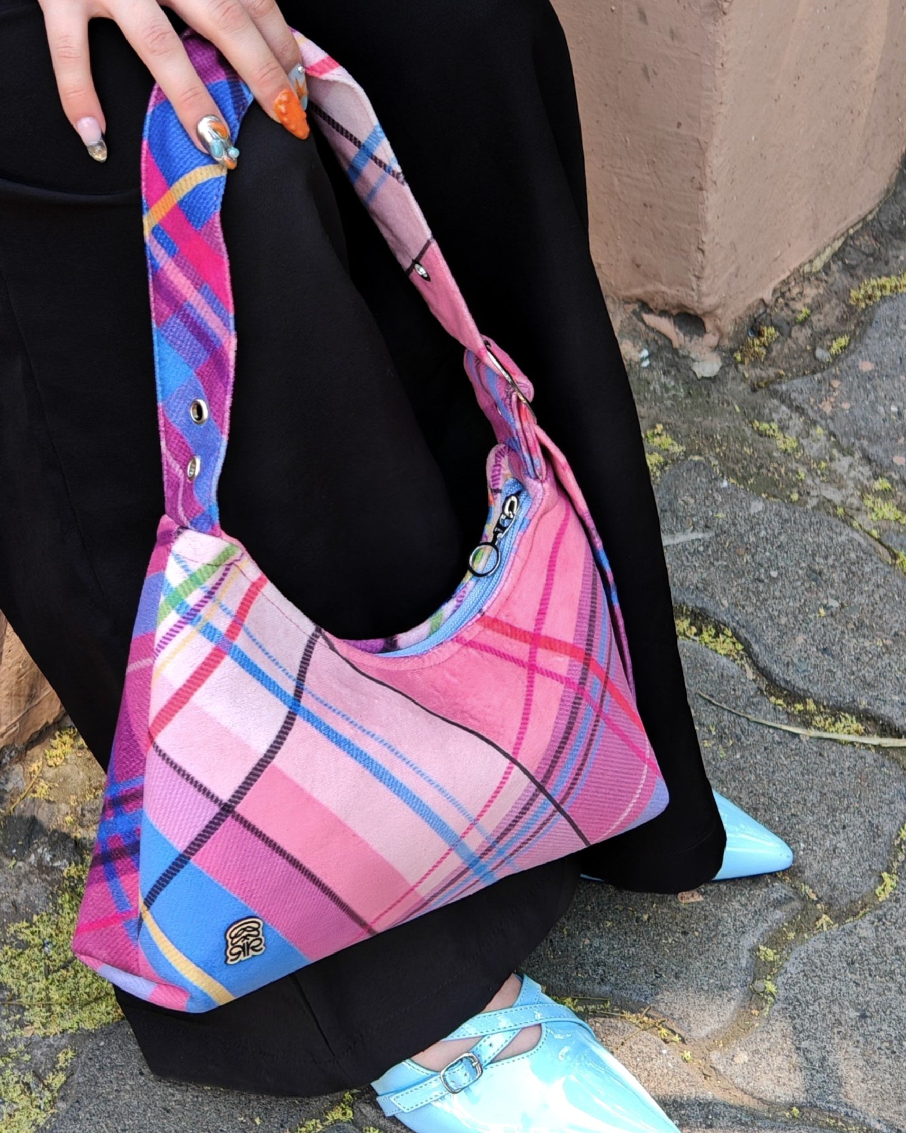 Nala Felpa Tartán Morado