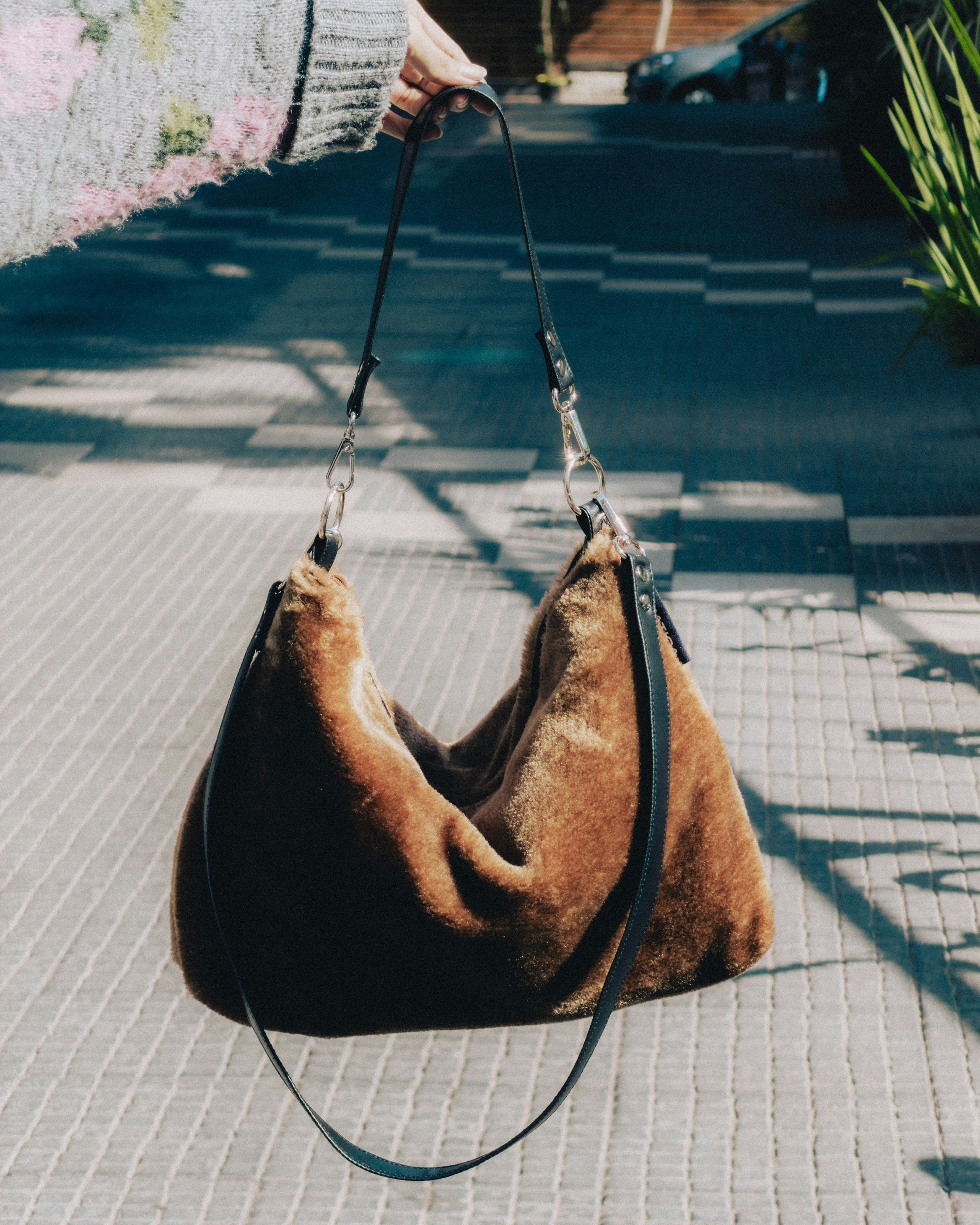 Bolso Peluche Café