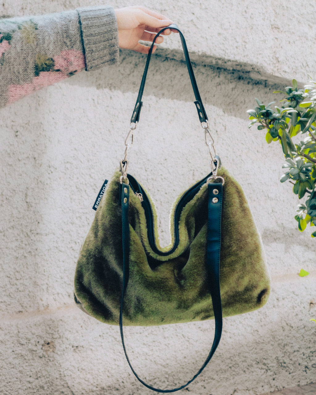 Bolso Peluche Verde