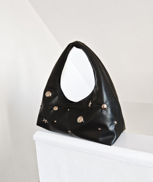 Nami mini Cuerina Negra Tachas